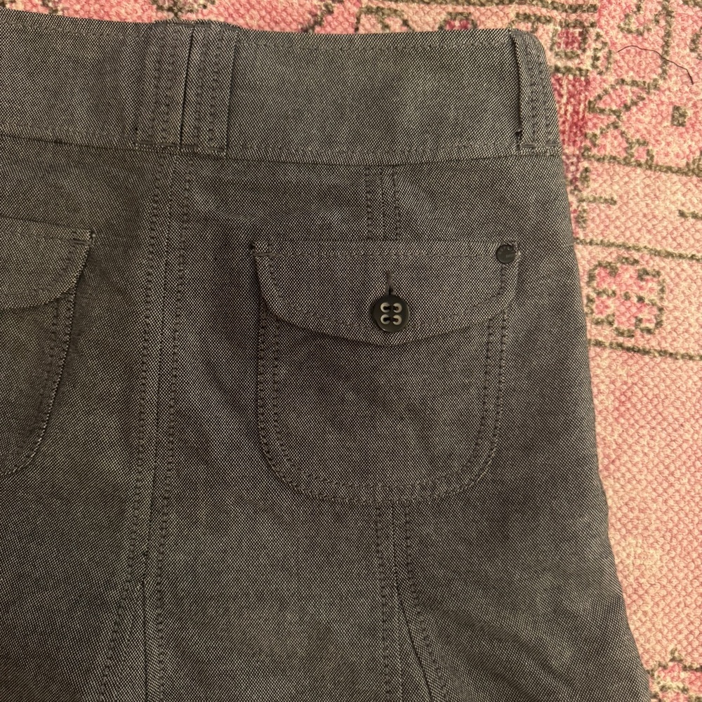 Y2K Esprit Charcoal pleated Mini Skirt with Buttoned Pockets - size 2 - Picture 7 of 16